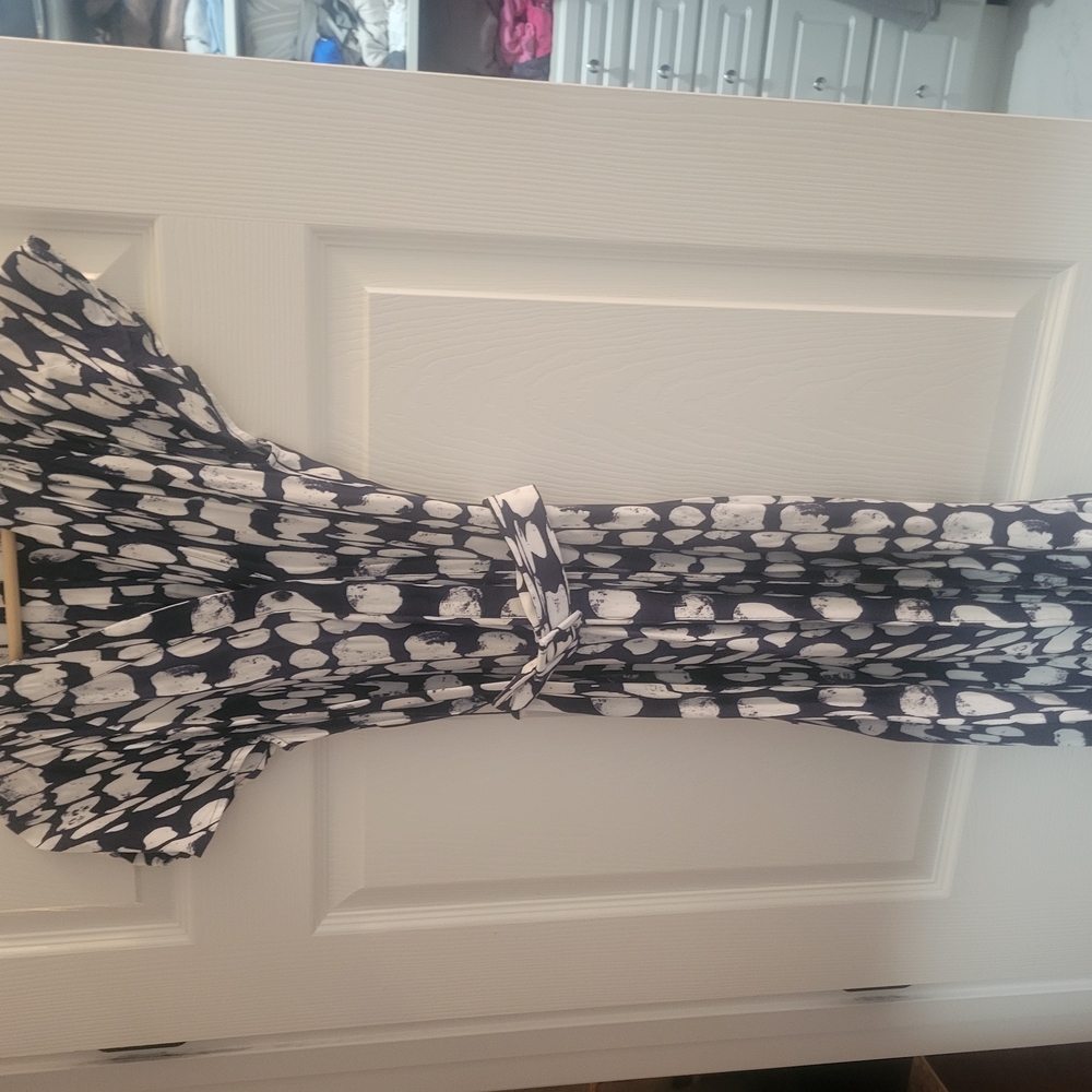 Black and White Patterned Dress